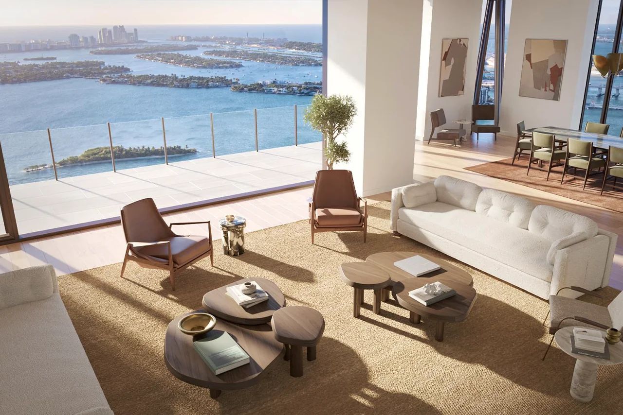 Exclusive Amenities at Villa Miami Featuring Sophisticated Lounge Areas With Waterfront Views