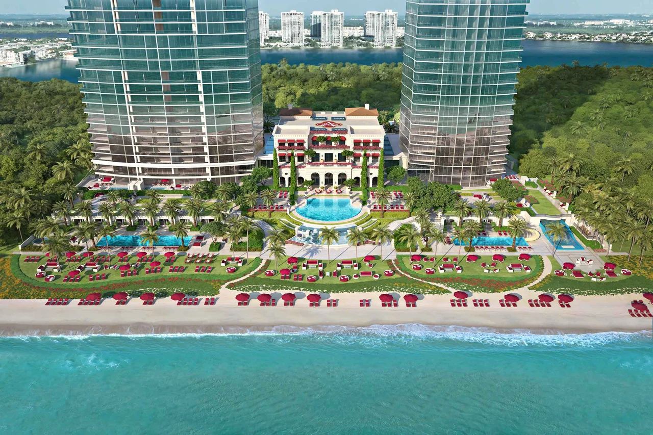 An Aerial View of The Estates at Acqualina