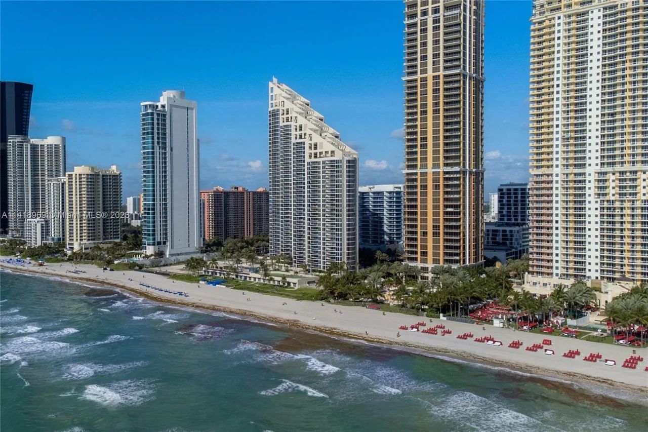 An Ocean View of the Pinnacle Building in Sunny Isles Beach