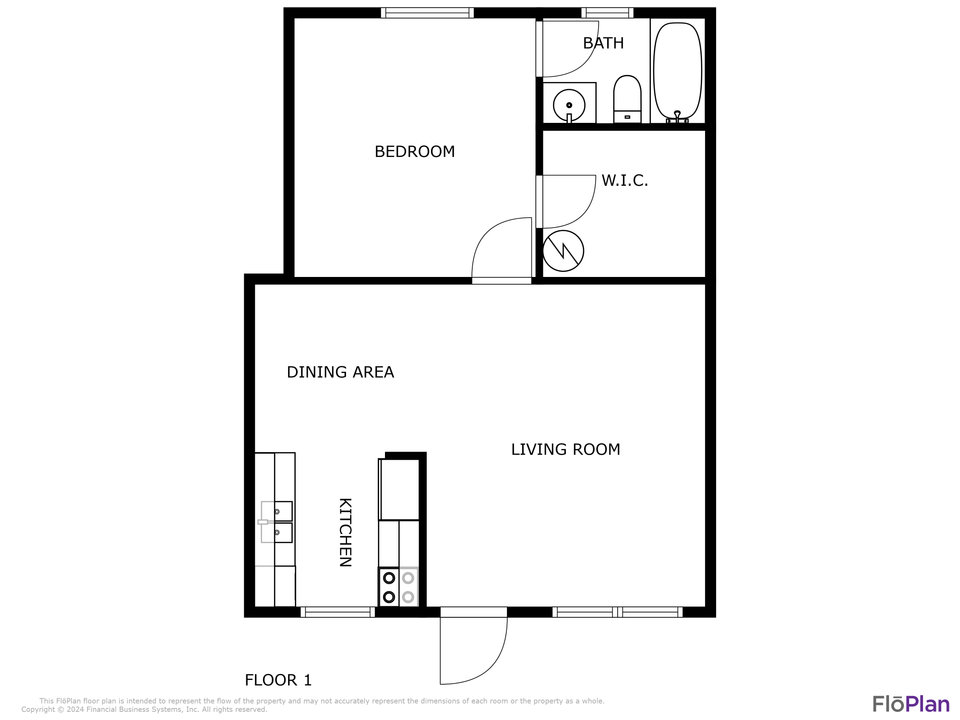 Active With Contract: $199,000 (1 beds, 1 baths, 612 Square Feet)