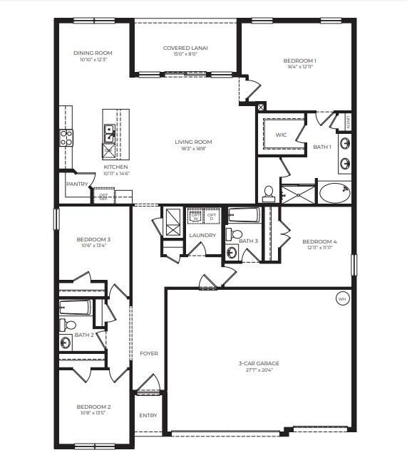 Active With Contract: $489,375 (4 beds, 3 baths, 2020 Square Feet)