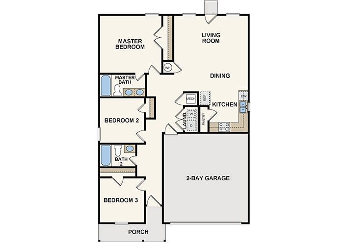 Active With Contract: $284,990 (3 beds, 2 baths, 1246 Square Feet)