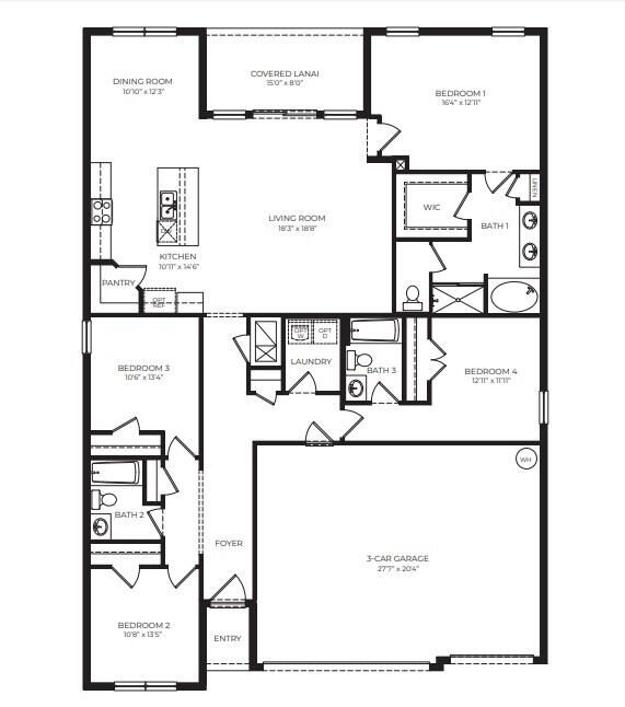 Active With Contract: $499,375 (4 beds, 3 baths, 2020 Square Feet)