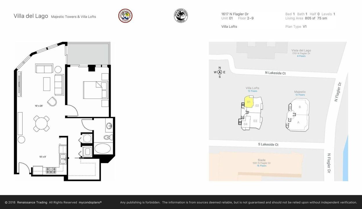 En Venta: $339,900 (1 camas, 1 baños, 803 Pies cuadrados)