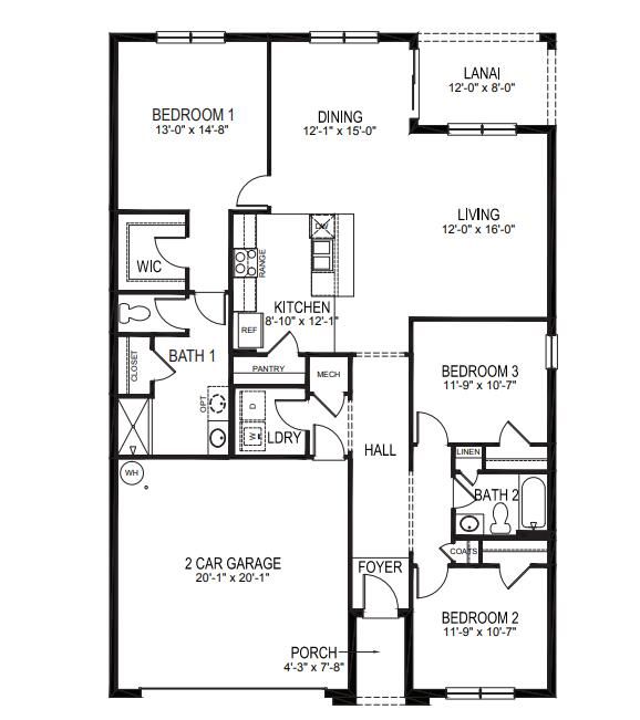 For Sale: $380,150 (3 beds, 2 baths, 1672 Square Feet)