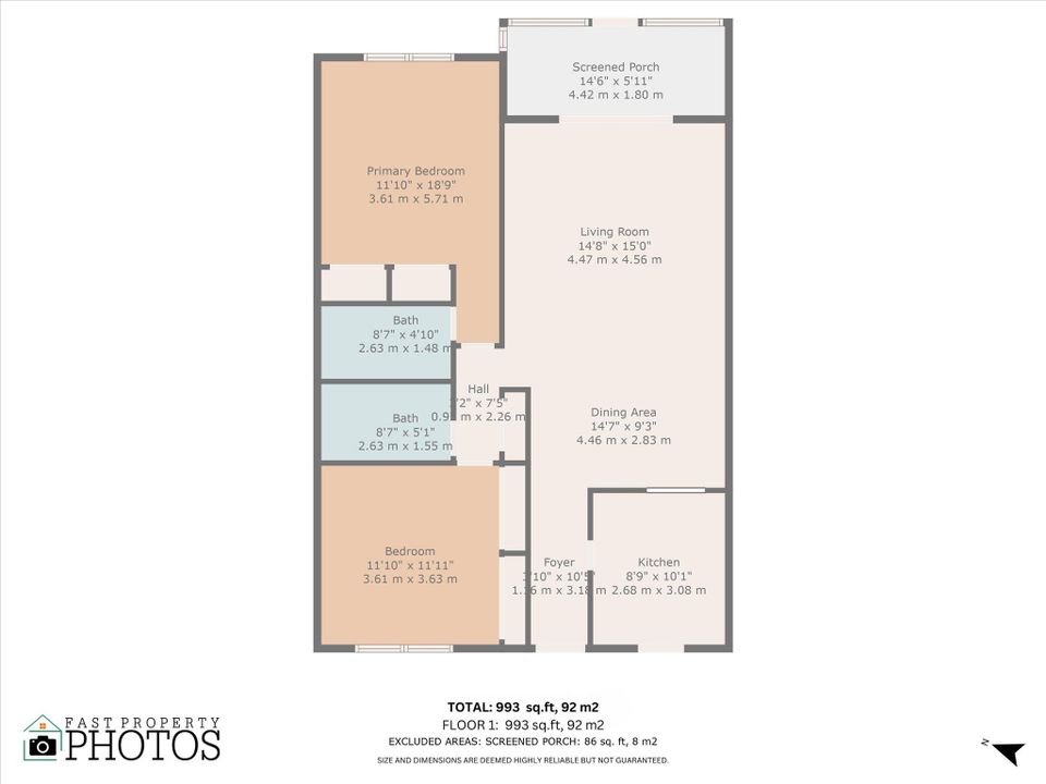 Active With Contract: $335,000 (2 beds, 2 baths, 993 Square Feet)