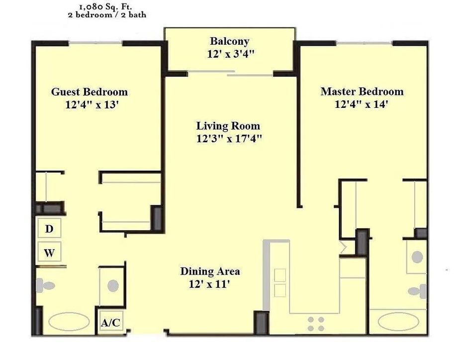 For Rent: $2,500 (2 beds, 2 baths, 1068 Square Feet)