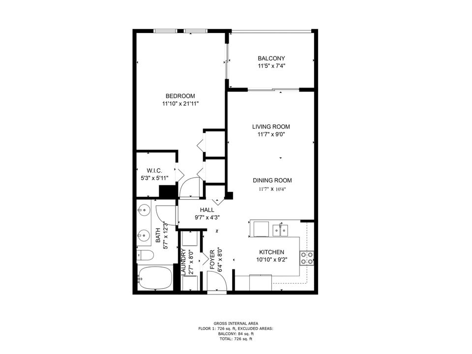 Active With Contract: $1,900 (1 beds, 1 baths, 817 Square Feet)