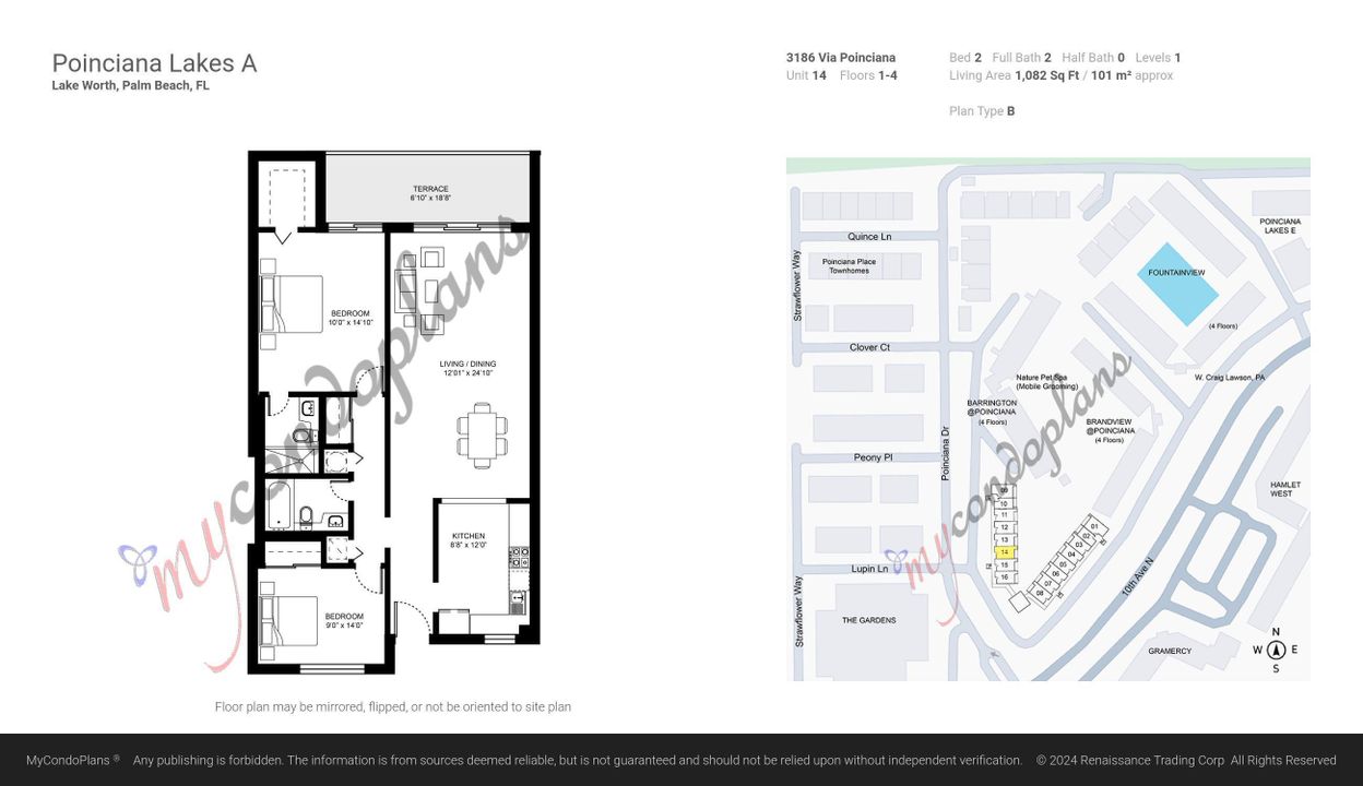 Active With Contract: $1,600 (2 beds, 2 baths, 1082 Square Feet)