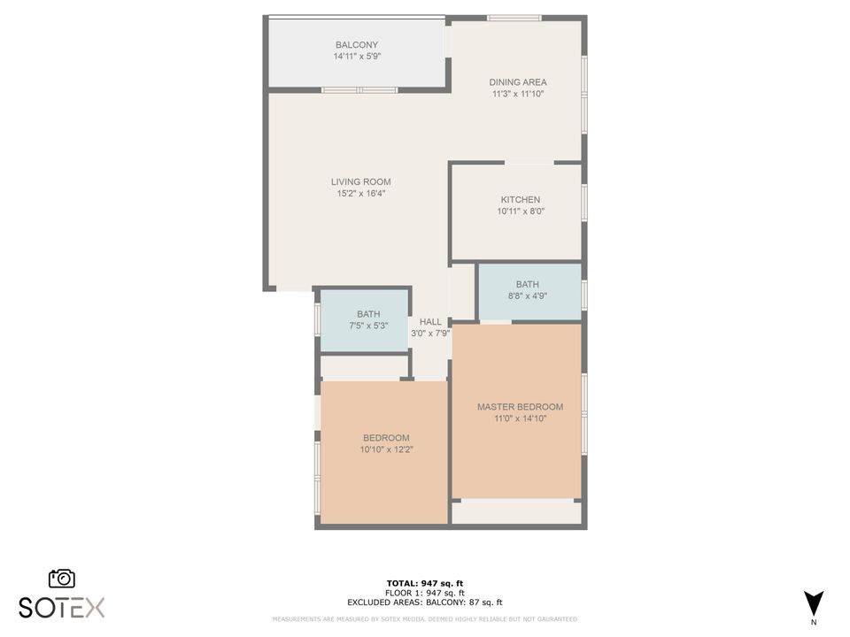 For Sale: $365,000 (2 beds, 2 baths, 990 Square Feet)