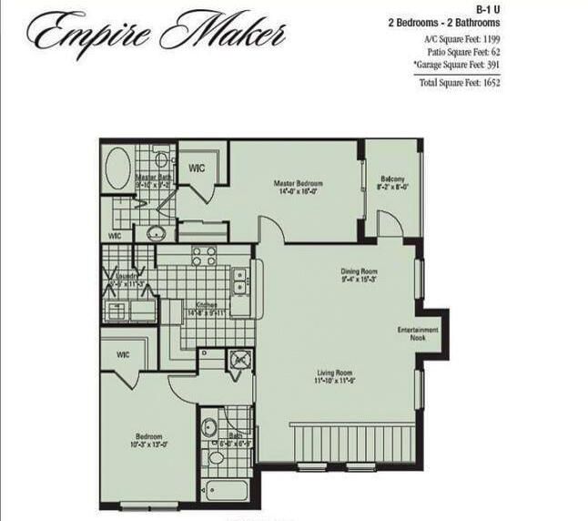 Active With Contract: $1,850 (2 beds, 2 baths, 1199 Square Feet)