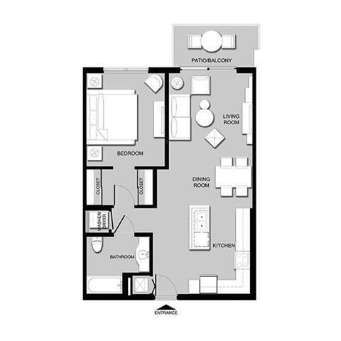 For Rent: $2,175 (1 beds, 1 baths, 744 Square Feet)