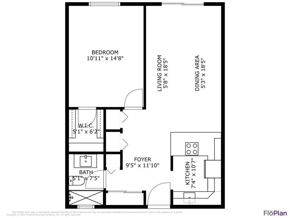 For Rent: $2,700 (1 beds, 1 baths, 663 Square Feet)