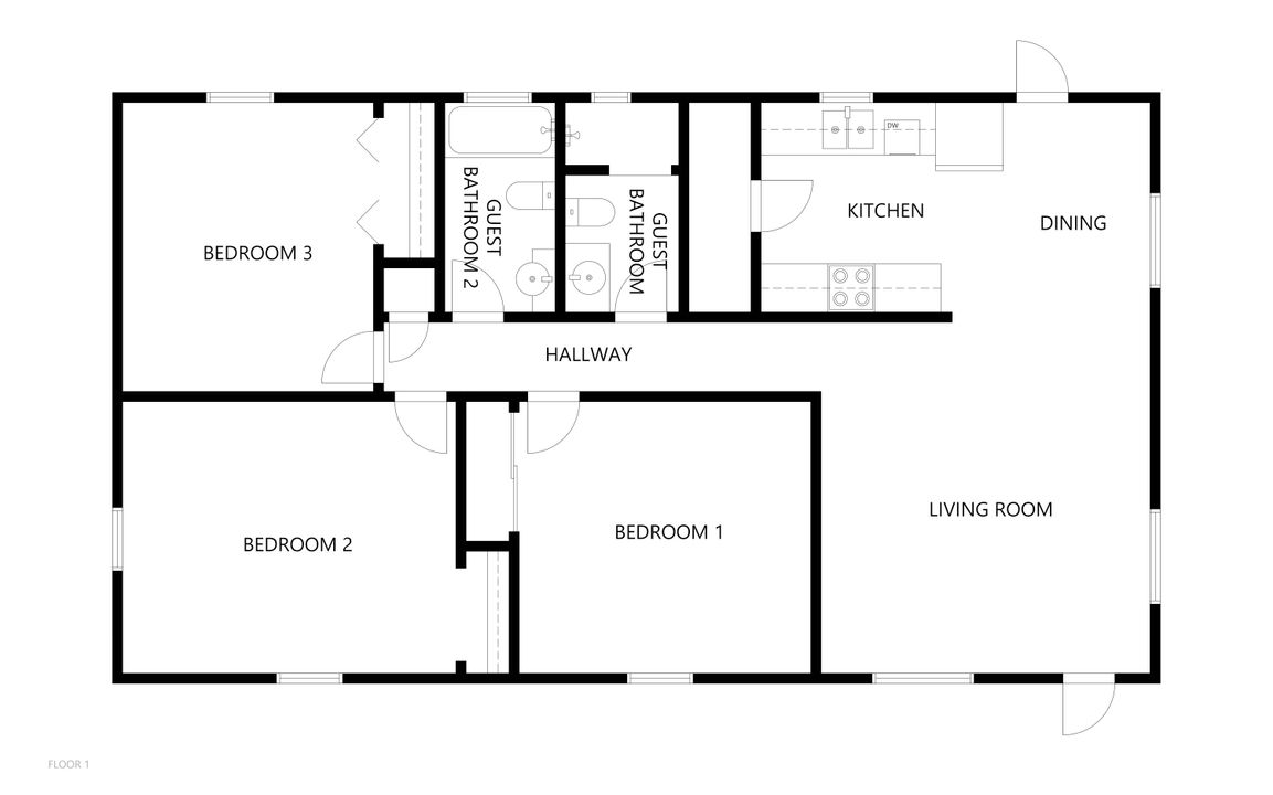 На продажу: $329,900 (3 спален, 2 ванн, 1008 Квадратных фут)