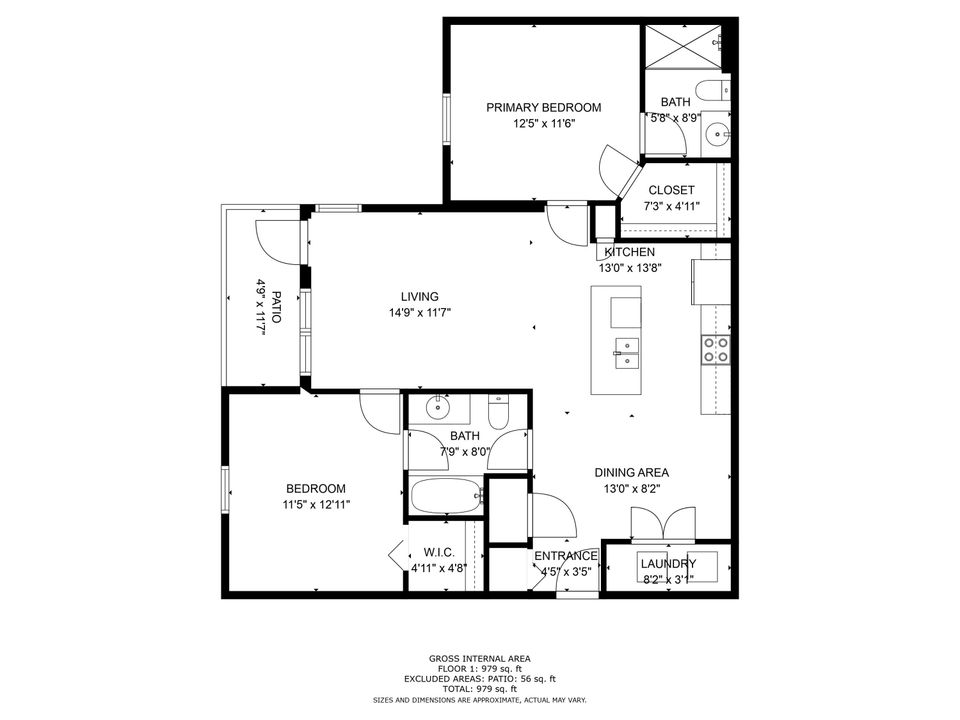 For Rent: $2,390 (2 beds, 2 baths, 1087 Square Feet)