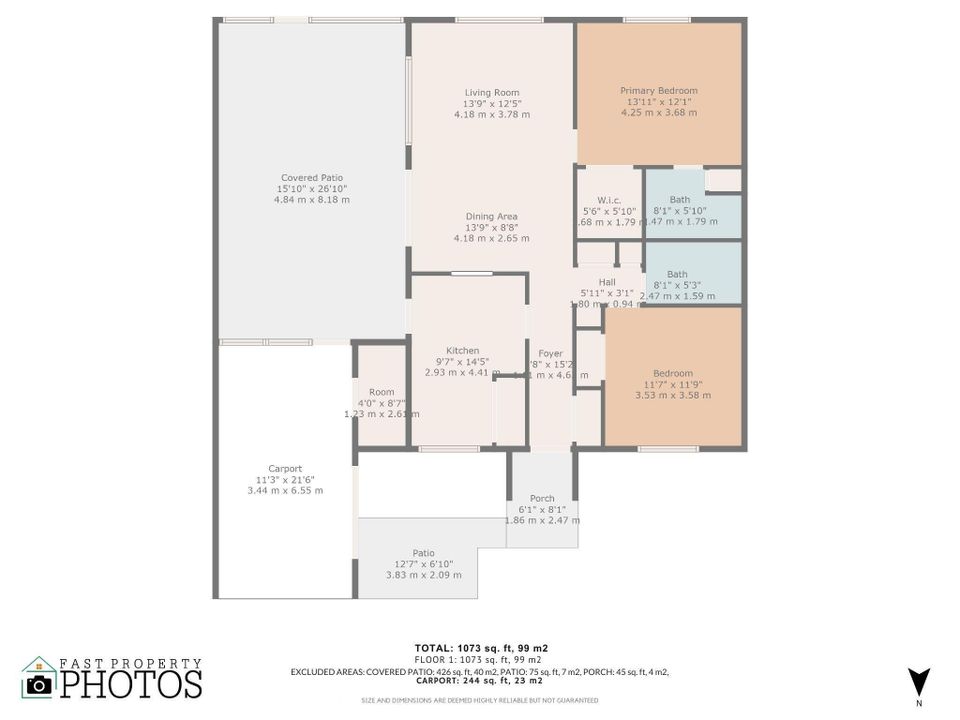 For Sale: $269,900 (2 beds, 2 baths, 1073 Square Feet)