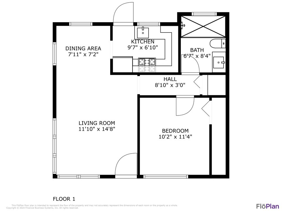 For Rent: $1,700 (1 beds, 1 baths, 576 Square Feet)