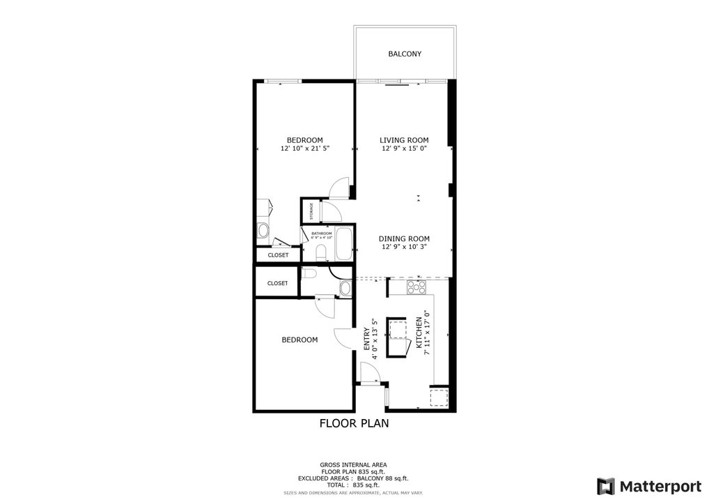 For Sale: $375,000 (2 beds, 2 baths, 1130 Square Feet)