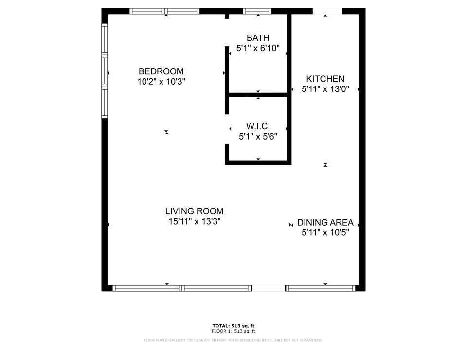 For Sale: $345,000 (1 beds, 1 baths, 575 Square Feet)