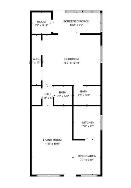 На продажу: $149,000 (1 спален, 1 ванн, 747 Квадратных фут)