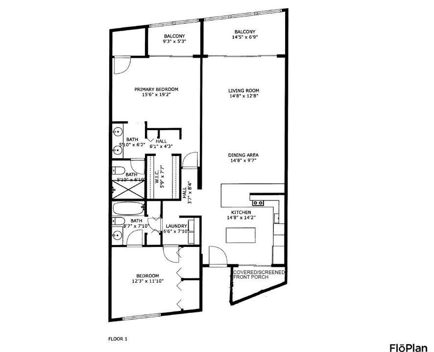 На продажу: $349,000 (2 спален, 2 ванн, 1257 Квадратных фут)