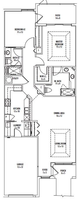 В аренду: $1,950 (2 спален, 2 ванн, 1330 Квадратных фут)