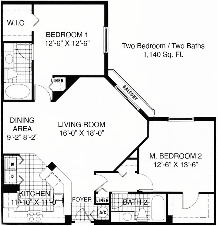 For Sale: $520,000 (2 beds, 2 baths, 1140 Square Feet)