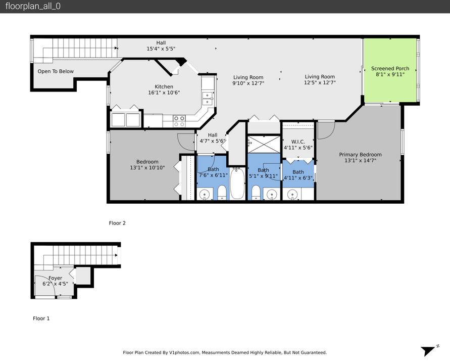 На продажу: $270,000 (2 спален, 2 ванн, 1105 Квадратных фут)