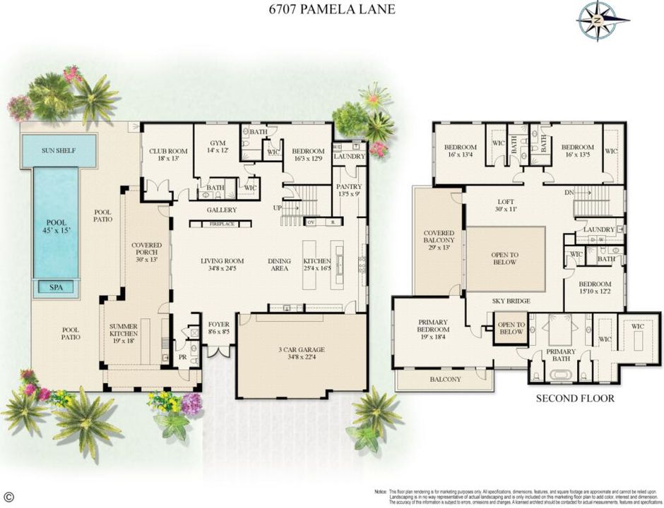 Active With Contract: $10,895,000 (7 beds, 6 baths, 6315 Square Feet)