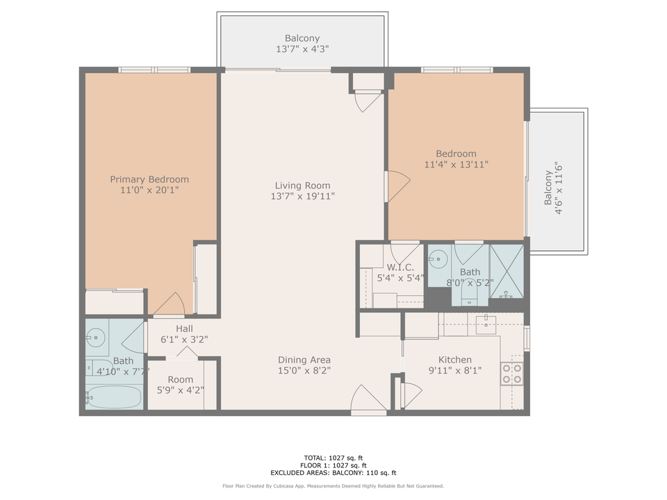 For Sale: $499,000 (2 beds, 2 baths, 1100 Square Feet)
