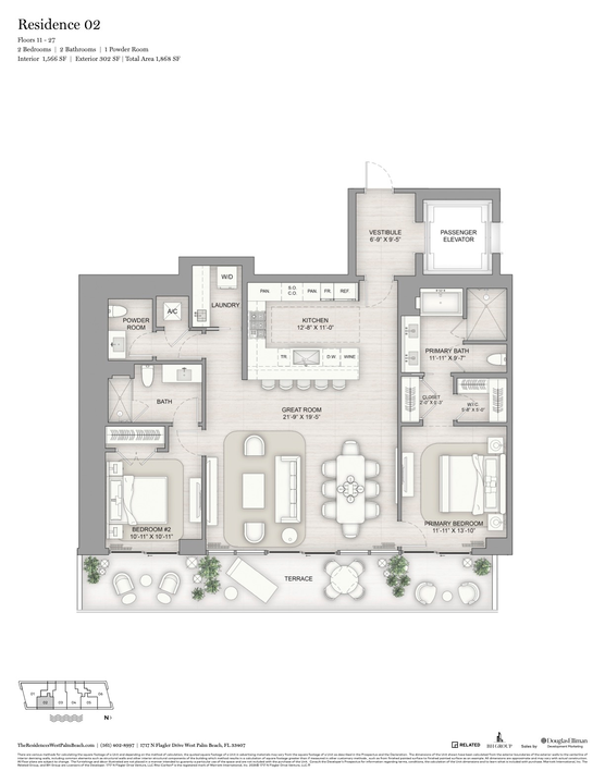 Под контрактом: $3,345,900 (2 спален, 2 ванн, 1566 Квадратных фут)