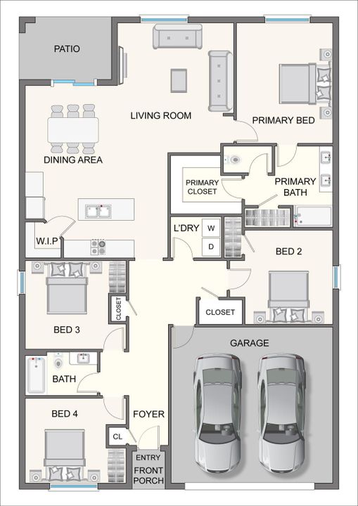 En Renta: $2,100 (4 camas, 2 baños, 1830 Pies cuadrados)