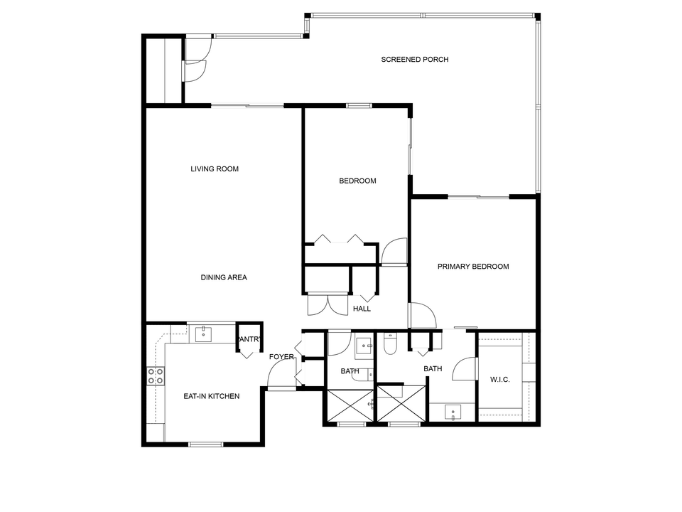 合同活跃: $2,550 (2 贝兹, 2 浴室, 1245 平方英尺)
