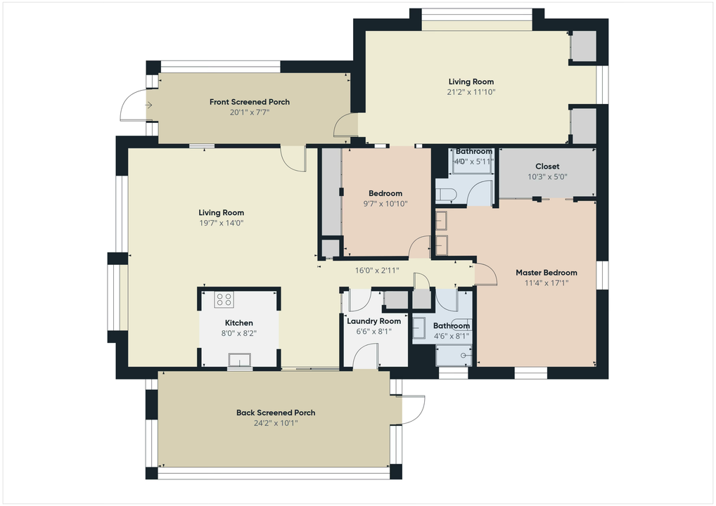 待售: $199,000 (2 贝兹, 2 浴室, 1476 平方英尺)