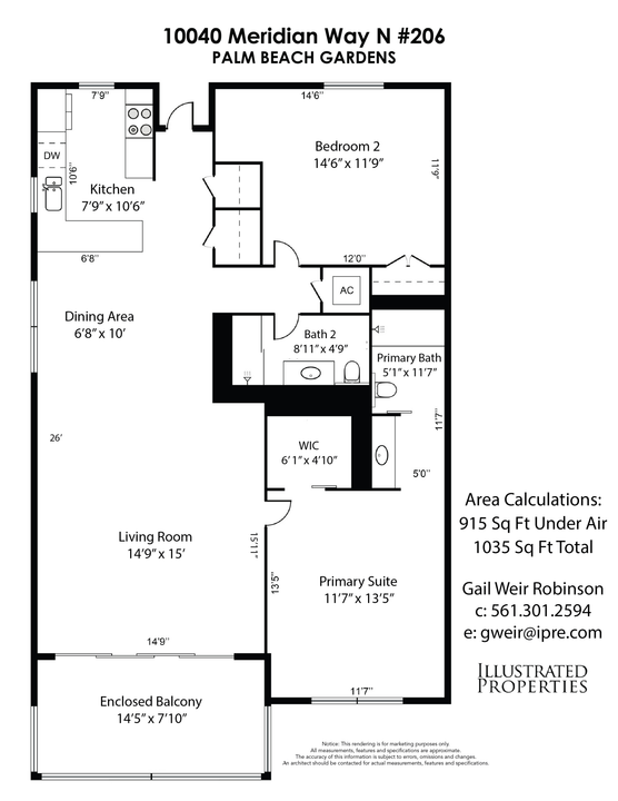 For Sale: $215,000 (2 beds, 2 baths, 915 Square Feet)
