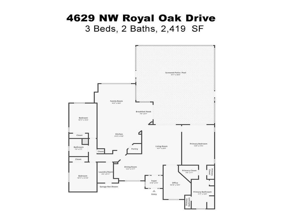 Activo con contrato: $699,000 (3 camas, 2 baños, 2419 Pies cuadrados)