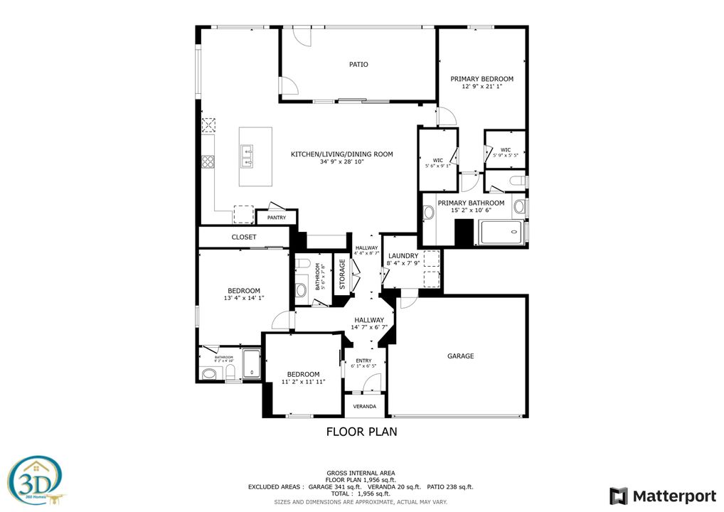 待售: $614,000 (2 贝兹, 2 浴室, 2078 平方英尺)