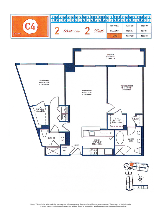 Activo con contrato: $745,000 (2 camas, 2 baños, 1226 Pies cuadrados)