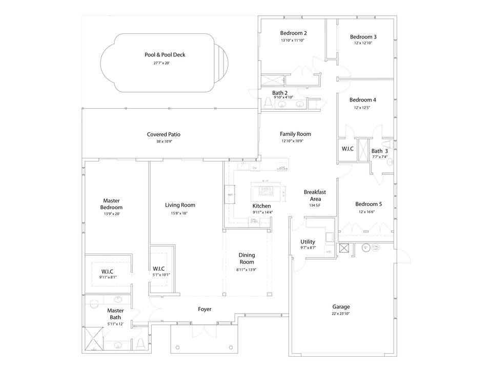 В аренду: $22,500 (5 спален, 3 ванн, 2960 Квадратных фут)