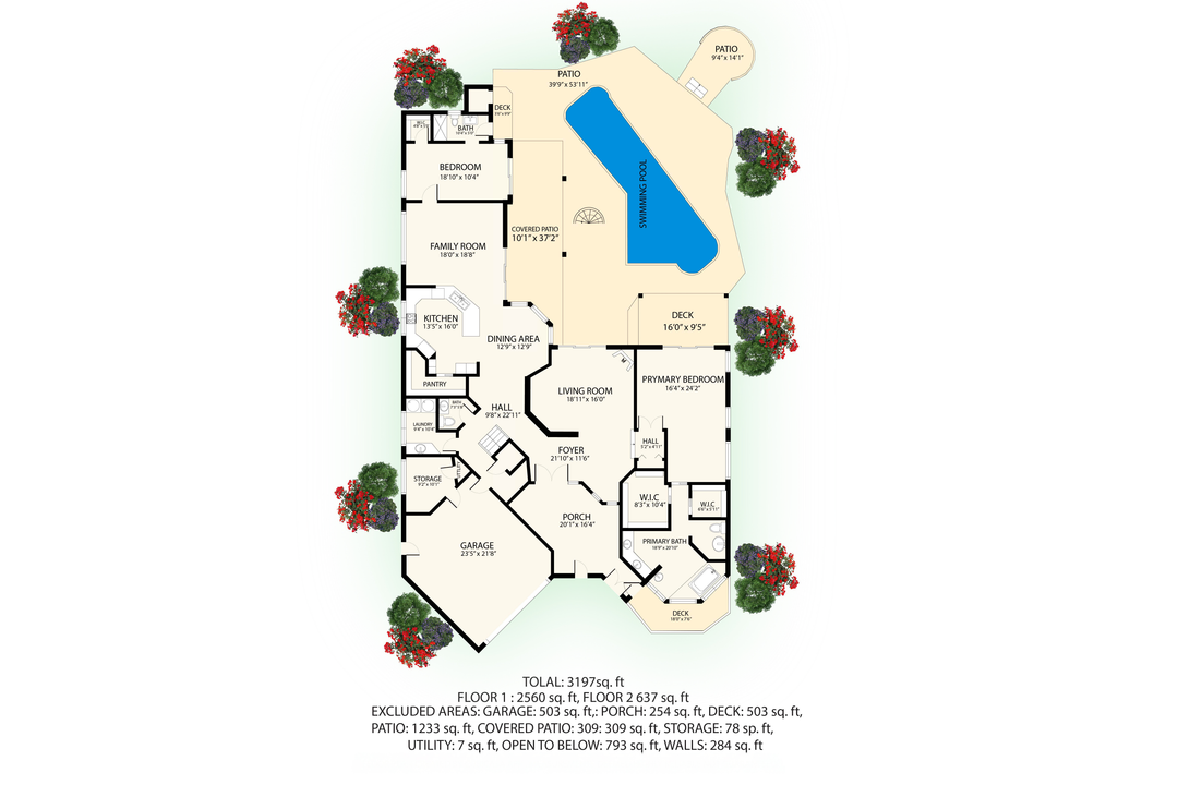 Activo con contrato: $3,375,000 (4 camas, 3 baños, 3462 Pies cuadrados)