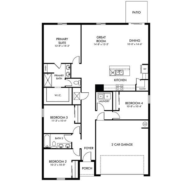 Active With Contract: $390,190 (4 beds, 2 baths, 1840 Square Feet)