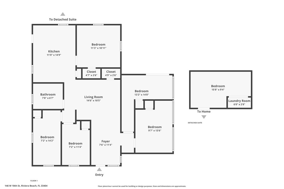 For Sale: $350,000 (5 beds, 1 baths, 1172 Square Feet)