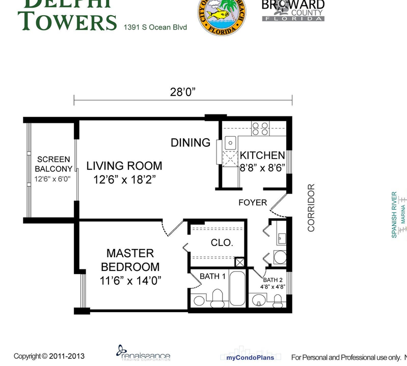 For Sale: $449,000 (1 beds, 1 baths, 734 Square Feet)