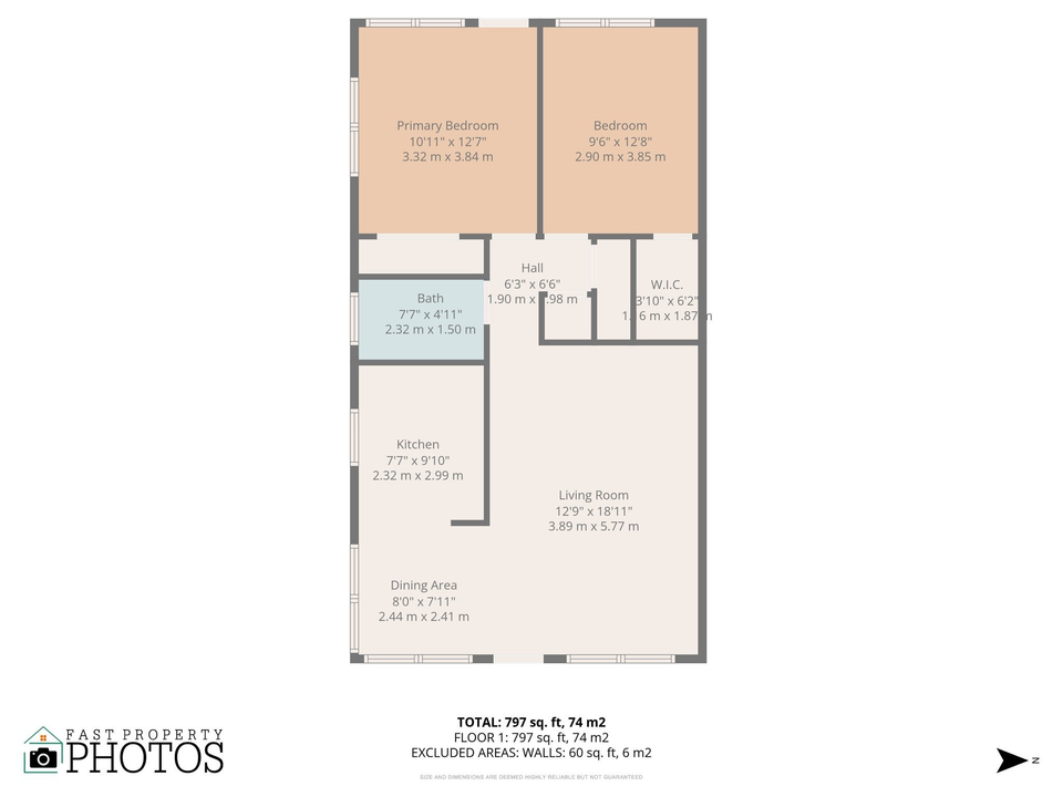 Active With Contract: $185,000 (2 beds, 1 baths, 798 Square Feet)