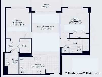 For Rent: $3,695 (2 beds, 2 baths, 1175 Square Feet)