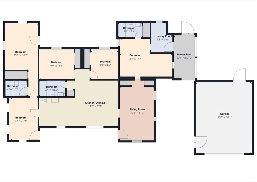 На продажу: $257,000 (5 спален, 3 ванн, 1816 Квадратных фут)