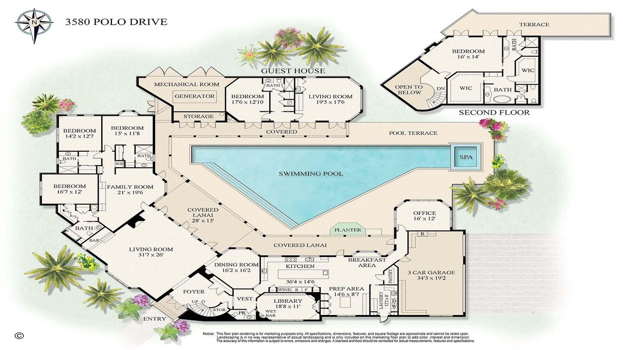 En Venta: $14,900,000 (5 camas, 6 baños, 6067 Pies cuadrados)