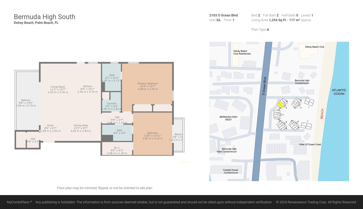 出租: $10,500 (2 贝兹, 2 浴室, 1254 平方英尺)