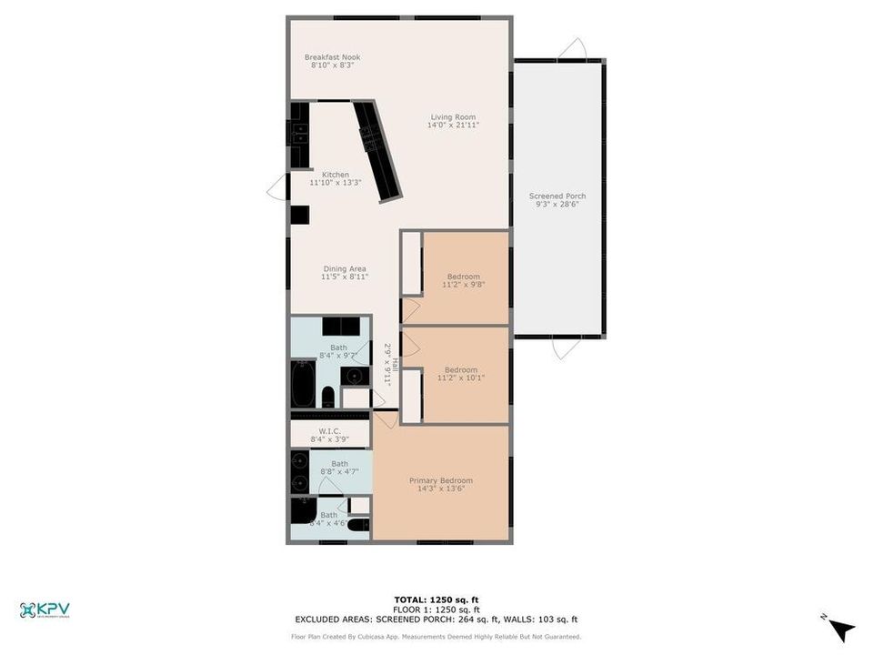 На продажу: $275,000 (3 спален, 2 ванн, 1250 Квадратных фут)