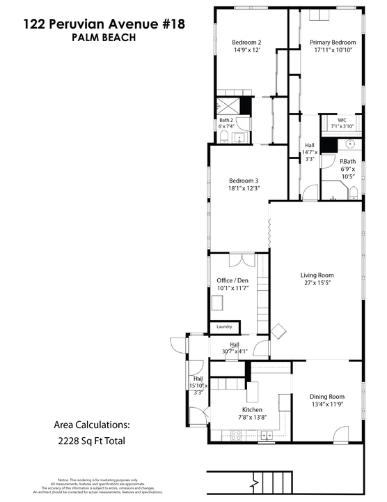 合同活跃: $2,495,000 (3 贝兹, 2 浴室, 2228 平方英尺)
